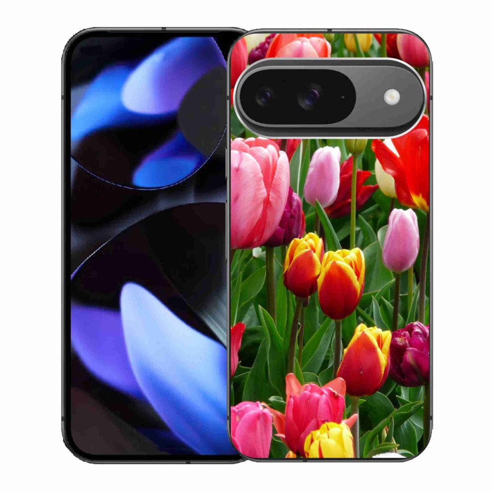 Gelový kryt mmCase na Google Pixel 9/9 Pro - tulipány