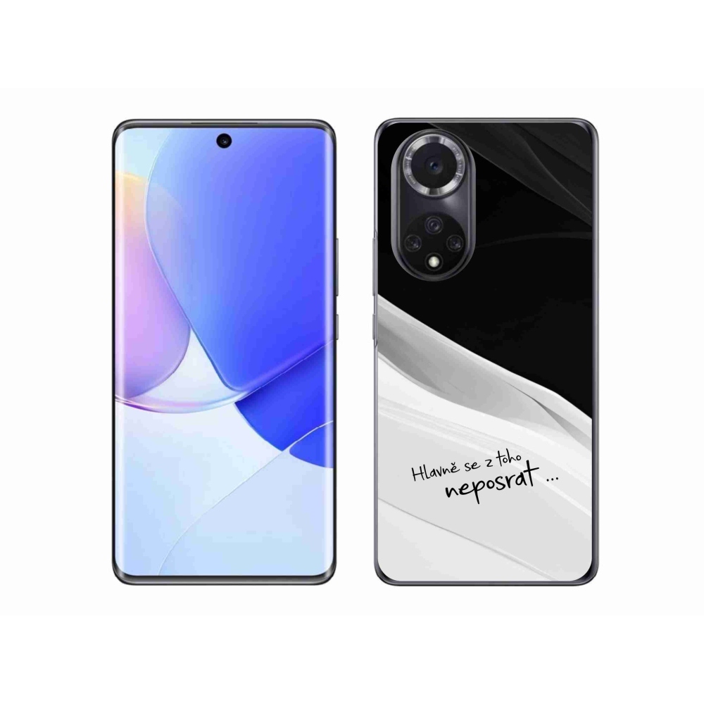 Gelový kryt mmCase na Huawei Nova 9 - vtipný text 13 bíločerné pozadí