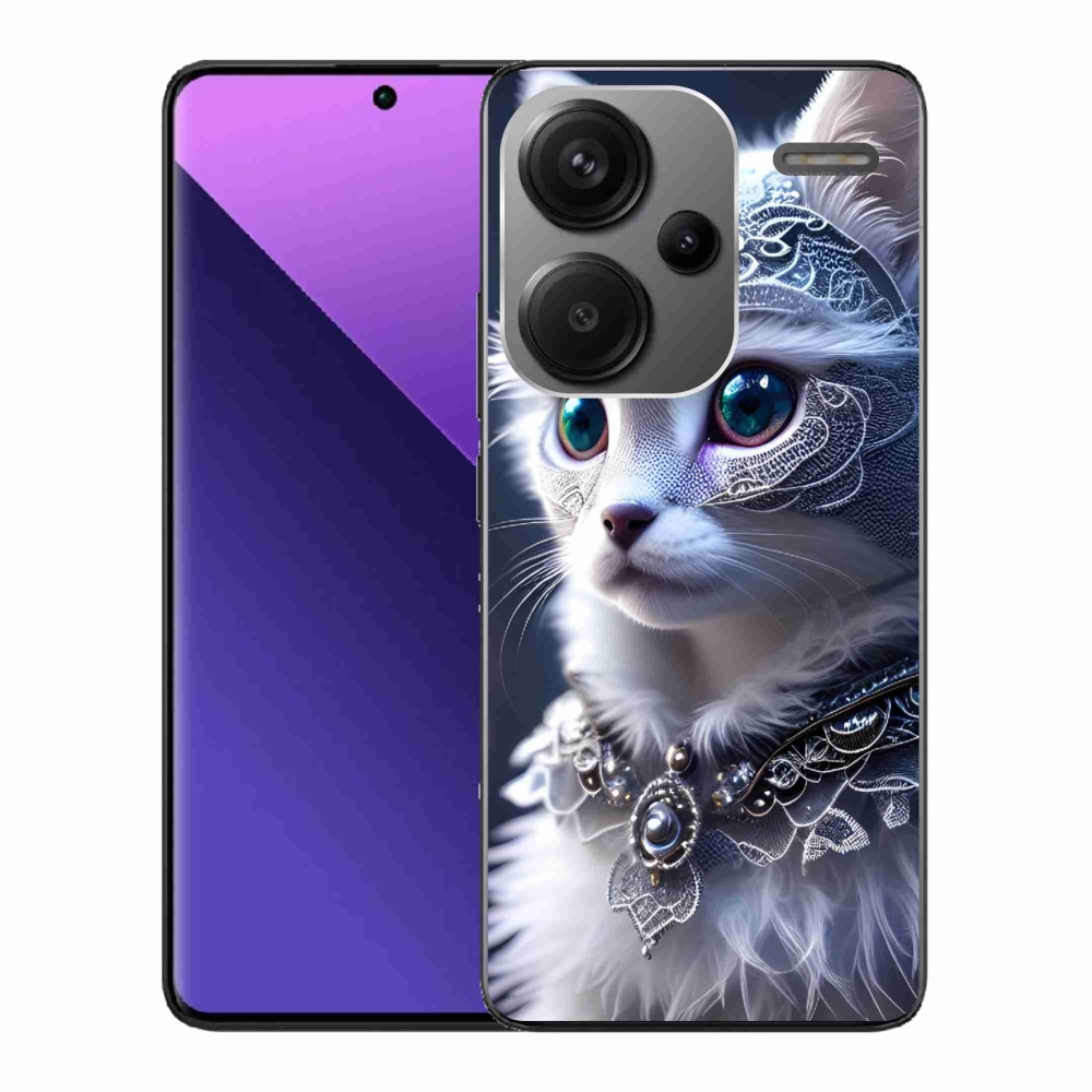 Gelový kryt mmCase na Xiaomi Redmi Note 13 Pro+ 5G - bílá kočka
