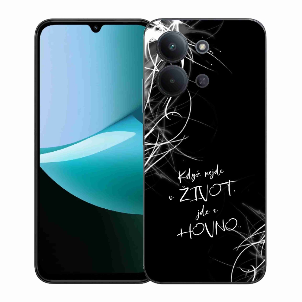 Gelový kryt mmCase na Xiaomi Redmi 15C 4G (171mm)/Poco C85 4G (171mm) - vtipný text 16 černé pozadí