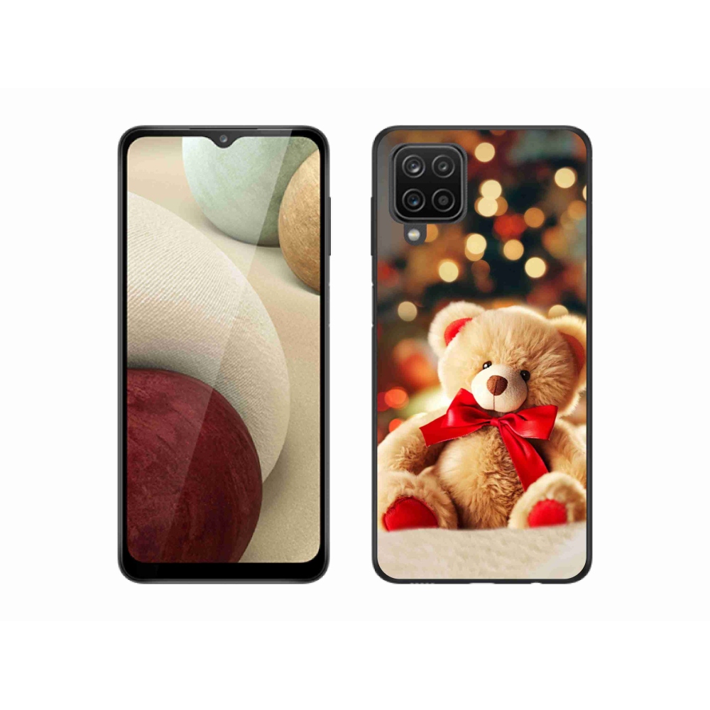 Gelový kryt mmCase na Samsung Galaxy A12 - plyšový medvídek