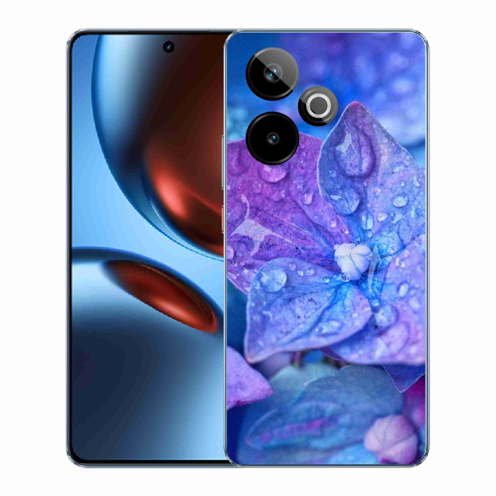 Gelový kryt mmCase na Realme GT 7 5G/GT 7T 5G - fialový květ