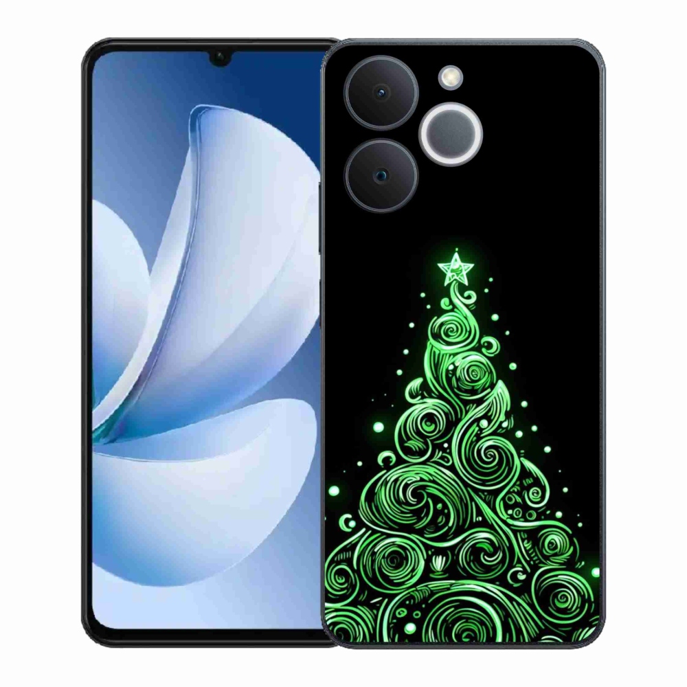 Gelový kryt mmCase na Realme Note 70T - neonový vánoční stromek 3