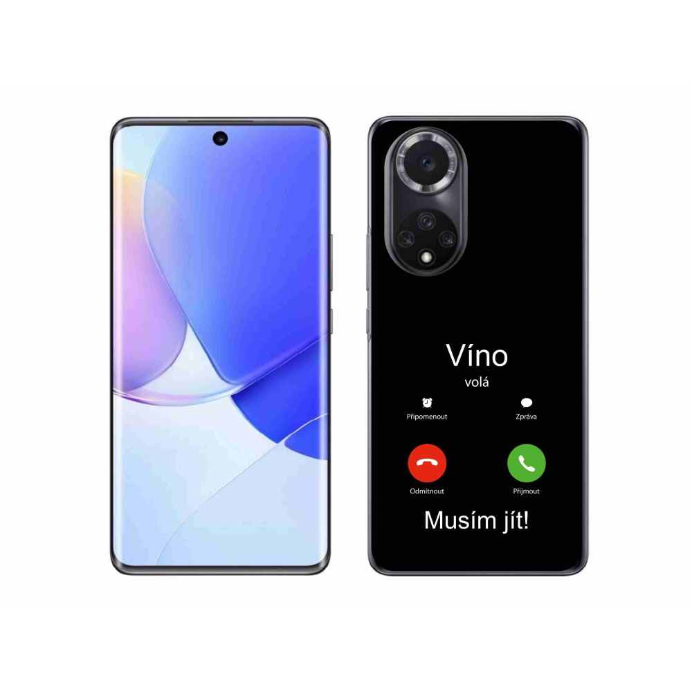Gelový kryt mmCase na Huawei Nova 9 - víno volá černé pozadí