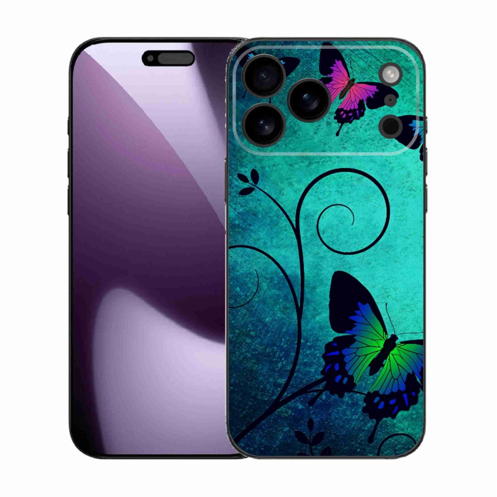 Gelový kryt mmCase na iPhone 17 Pro Max - barevní motýli