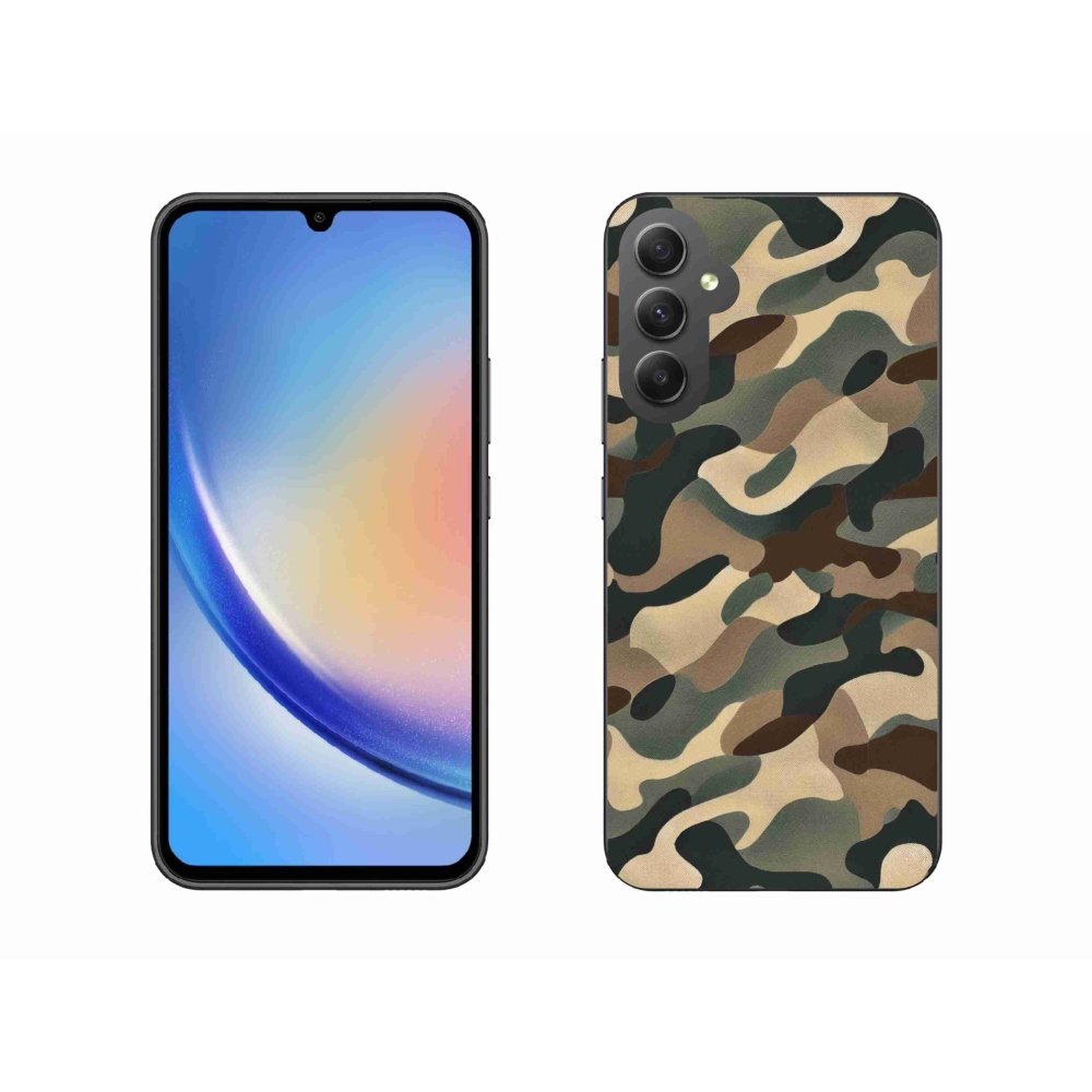 Gelový kryt mmCase na Samsung Galaxy A34 5G - maskáčový vzor 11