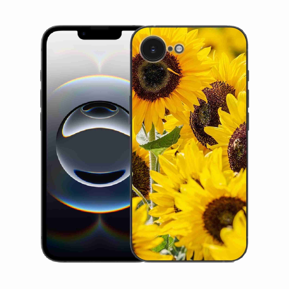 Gelový kryt mmCase na iPhone 16e - slunečnice