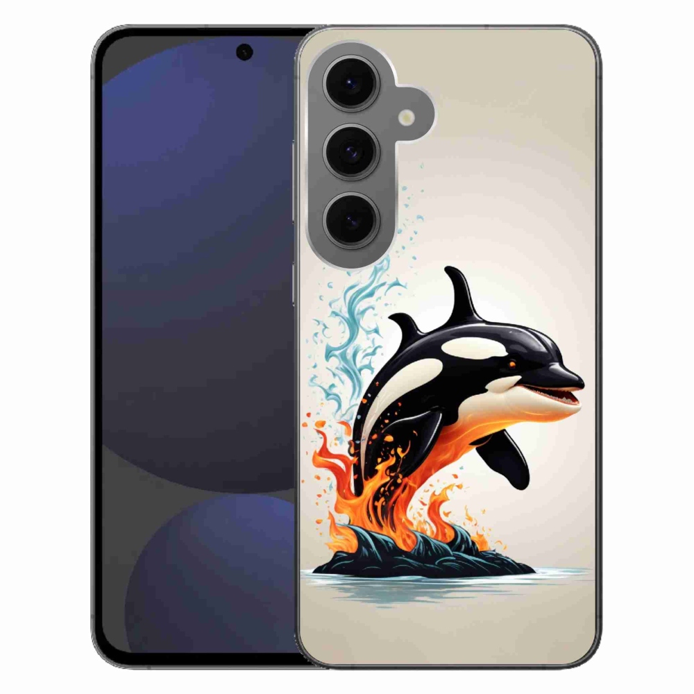 Gelový kryt mmCase na Samsung Galaxy S24 FE - kosatka