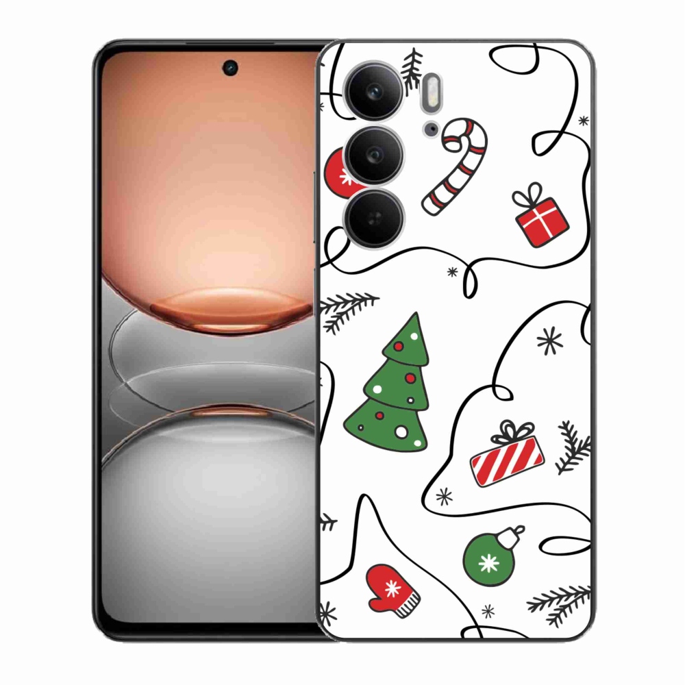Gelový kryt mmCase na Realme C75 - vánoční motivy