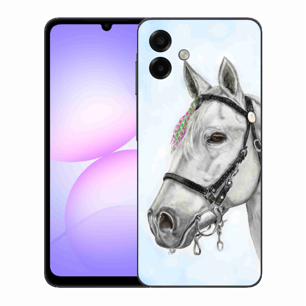 Gelový kryt mmCase na Samsung Galaxy A07 4G - bílý kůň 1
