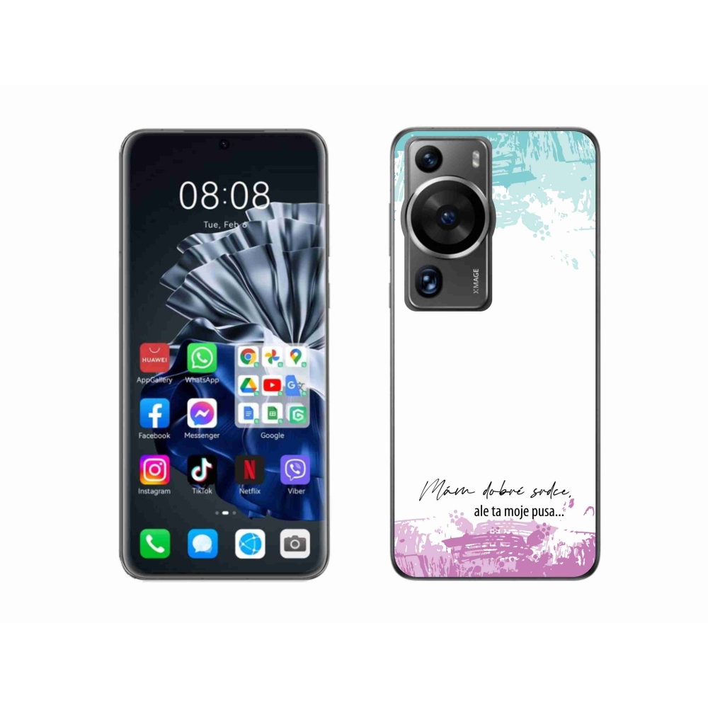 Gelový kryt mmCase na Huawei P60 Pro - vtipný text 3 bílé pozadí