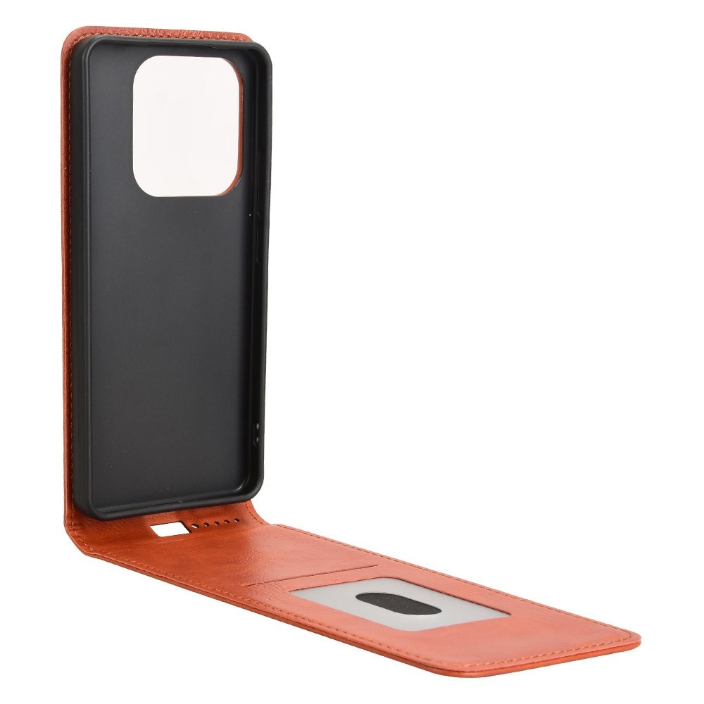 Vert flipové pouzdro na Xiaomi Redmi Note 14 5G - oranžové