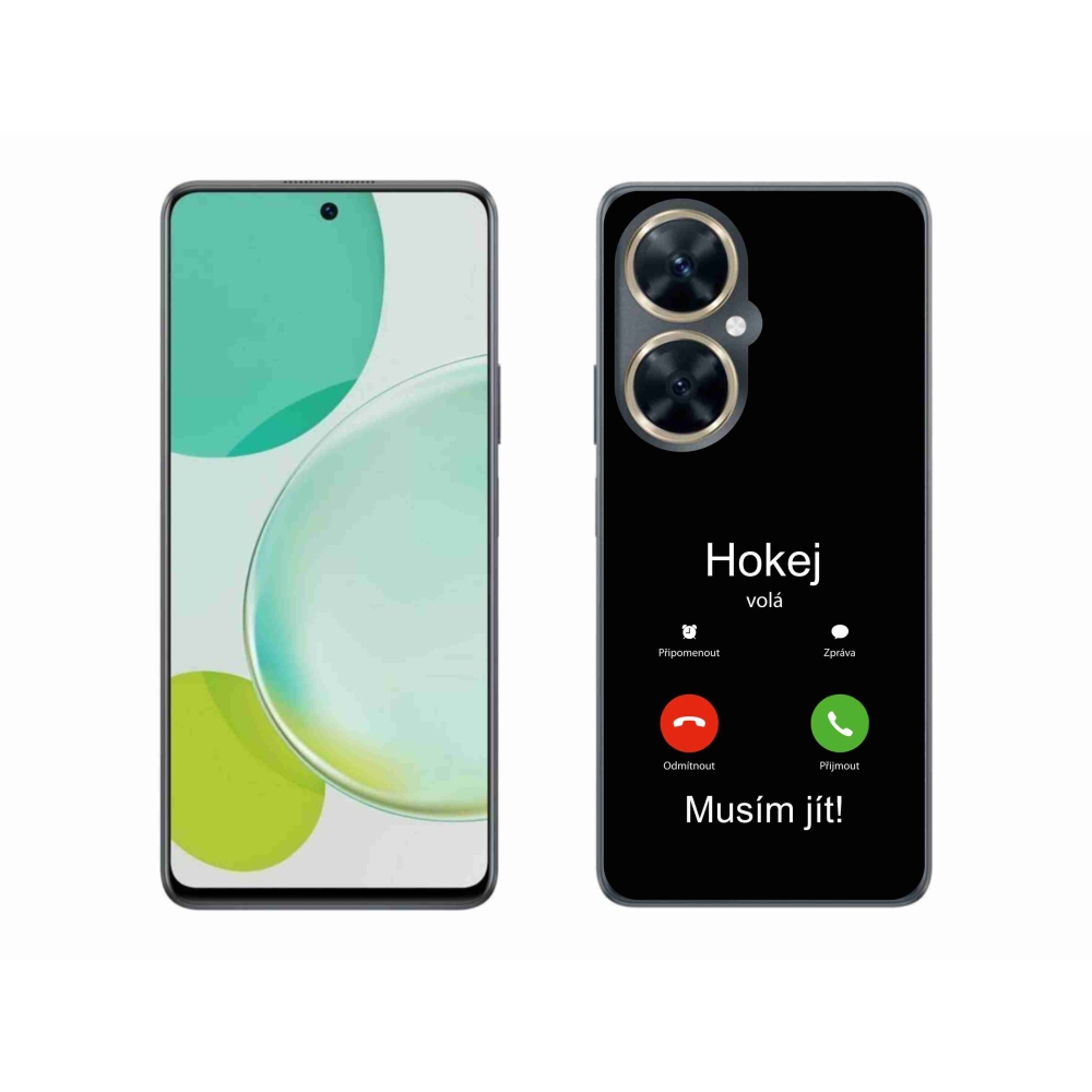 Gelový kryt mmCase na Huawei Nova 11i - hokej volá černé pozadí