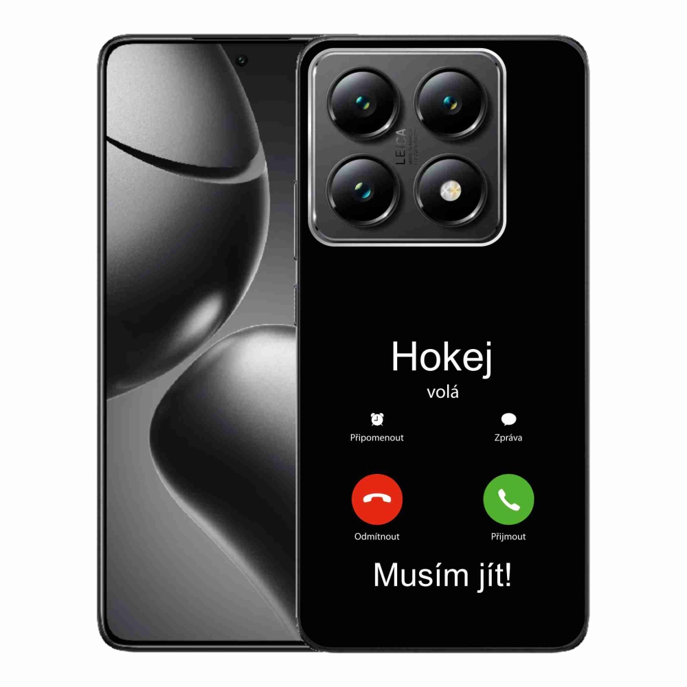 Gelový kryt mmCase na Xiaomi 14T Pro - hokej volá černé pozadí