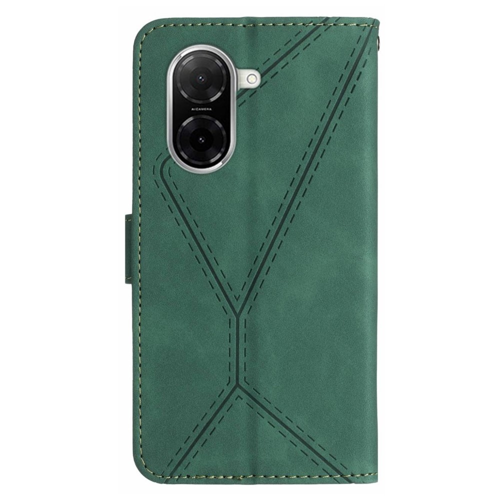 Linesy knížkové pouzdro na Xiaomi Redmi A5 (171.7x77.8x8.3mm) - zelené