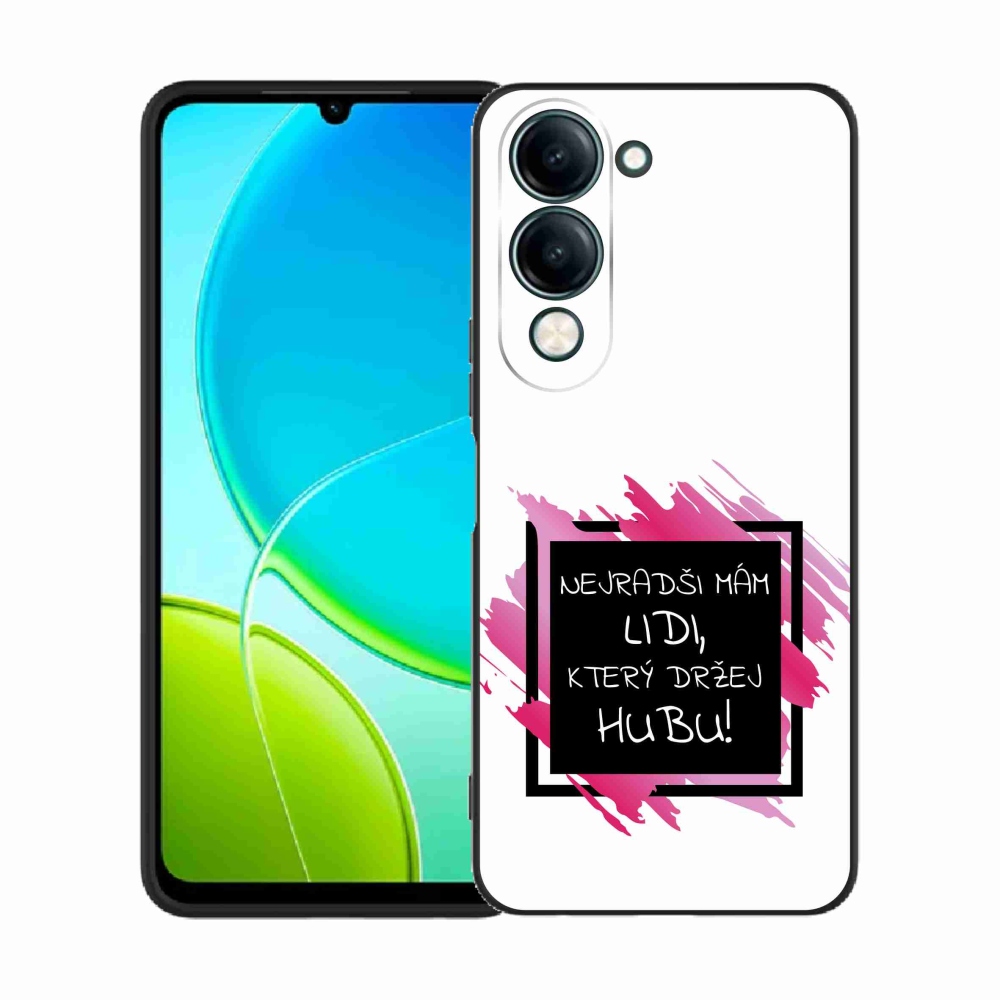 Gelový kryt mmCase na Vivo Y29s 5G - vtipný text 7 černobílé pozadí