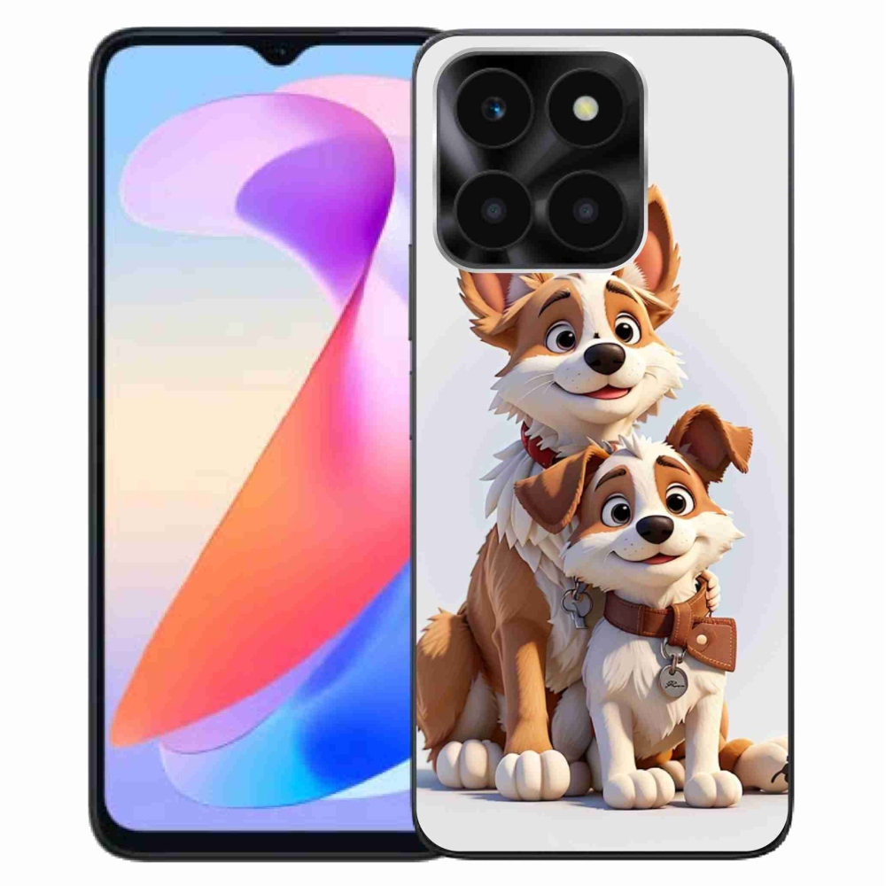 Gelový kryt mmCase na Honor X6a - kreslení psi