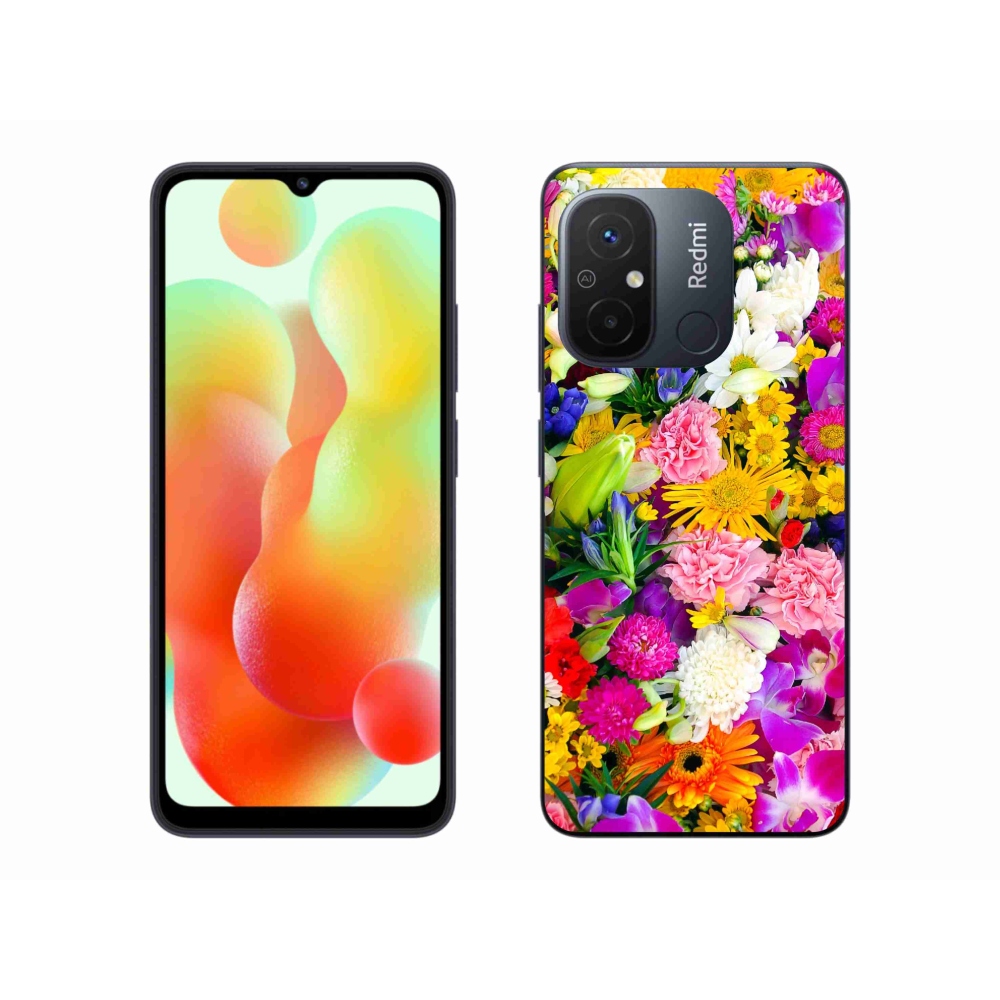 Gelový kryt mmCase na Xiaomi Redmi 12C - květiny 12