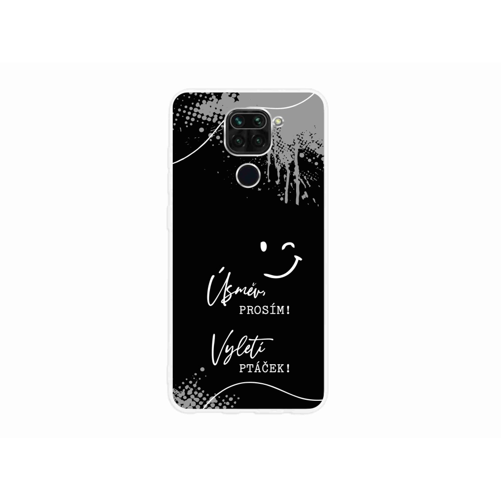 Gelový kryt mmCase na Xiaomi Redmi Note 9 - vtipný text 4 černé pozadí