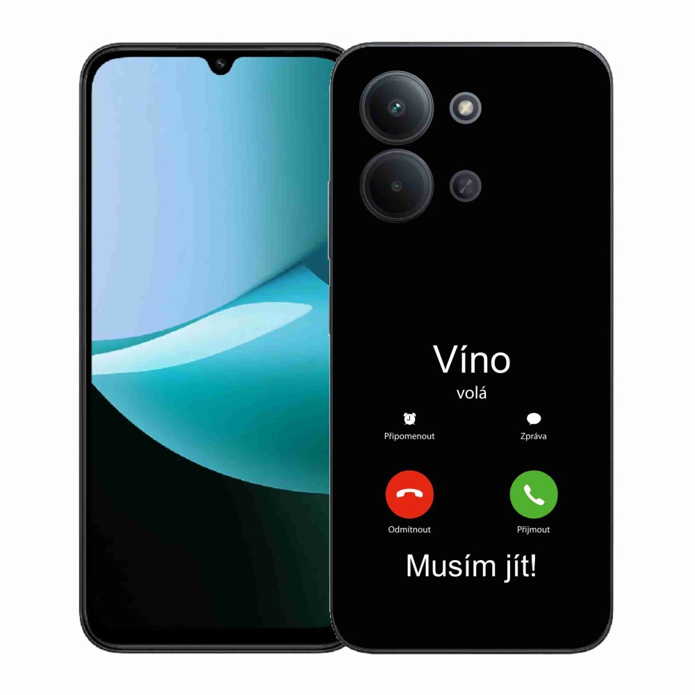 Gelový kryt mmCase na Xiaomi Redmi 15C 4G (171mm)/Poco C85 4G (171mm) - víno volá černé pozadí