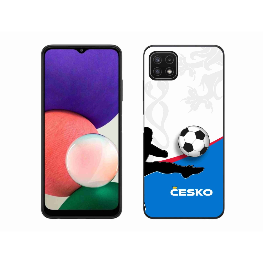 Gelový kryt mmCase na Samsung Galaxy A22 5G - fotbal Česko 3