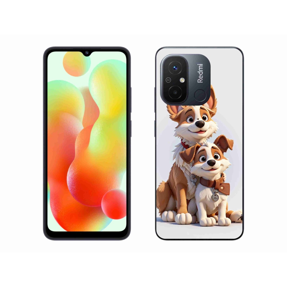 Gelový kryt mmCase na Xiaomi Redmi 12C - kreslení psi