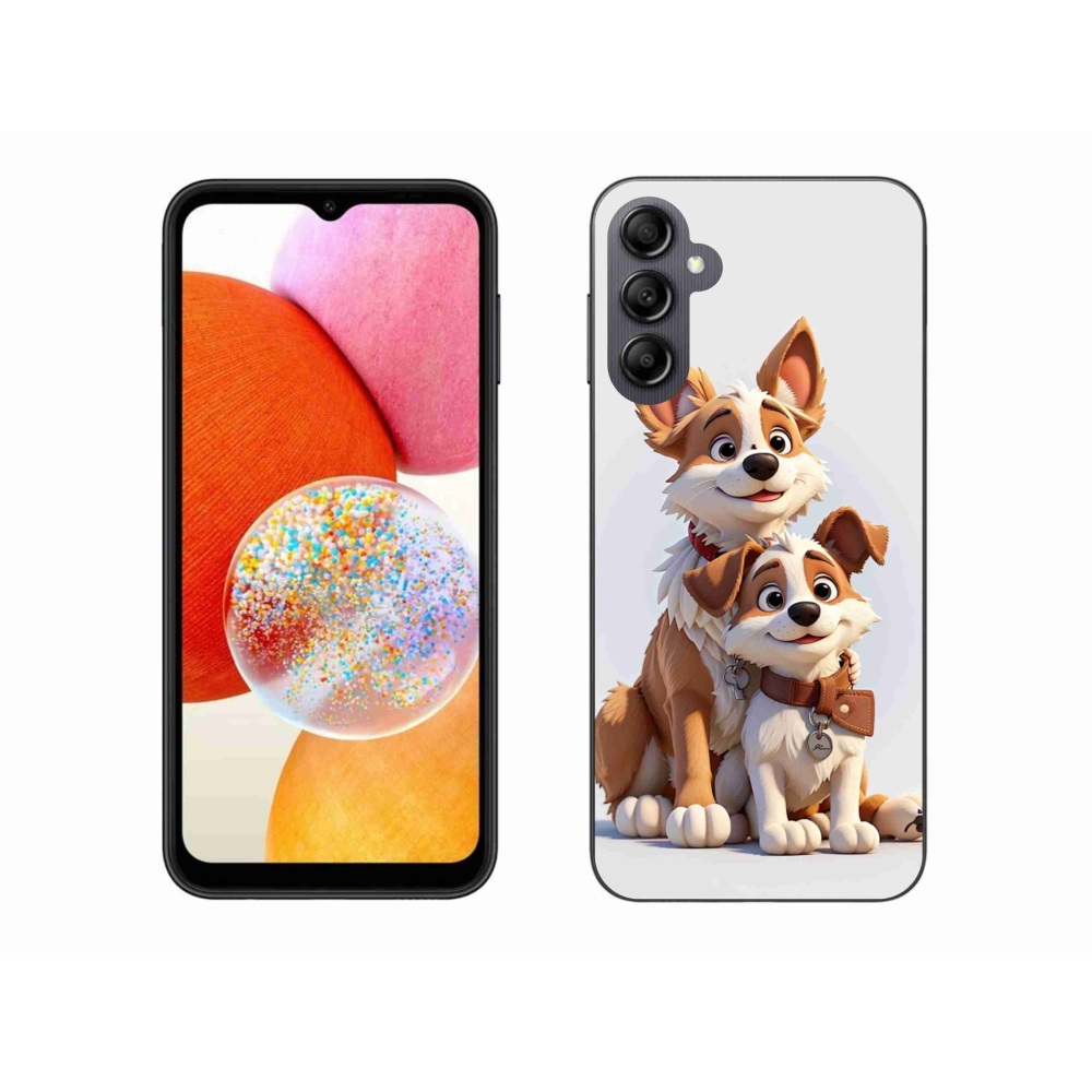 Gelový kryt mmCase na Samsung Galaxy A14 4G/5G - kreslení psi