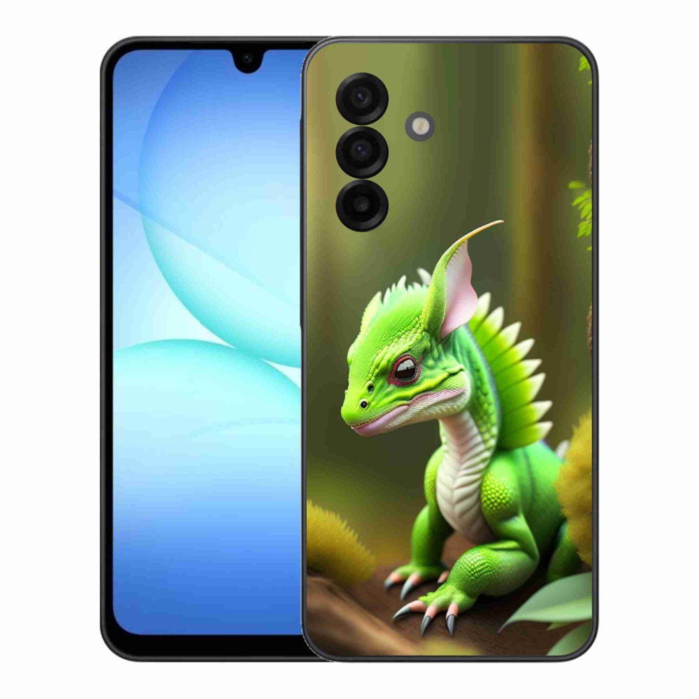 Gelový kryt mmCase na Samsung Galaxy A17 5G - zelený dráček