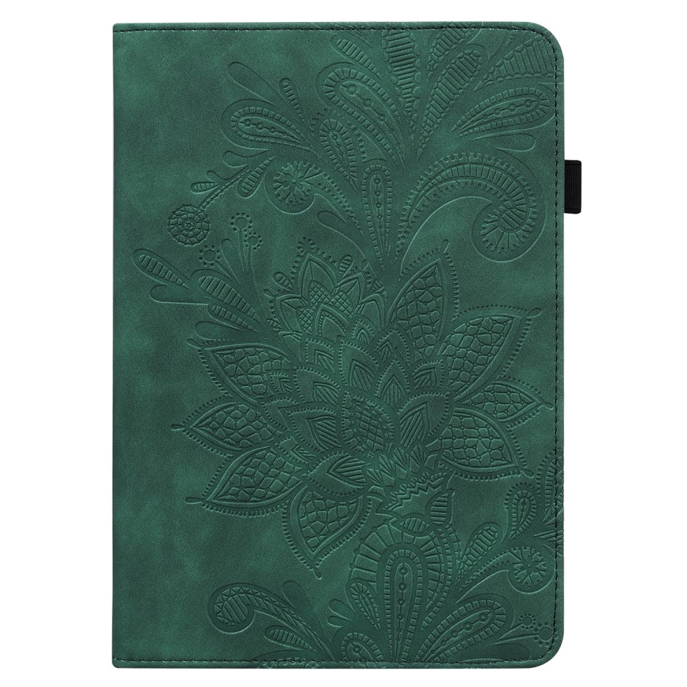 Flower zavírací pouzdro na Lenovo Tab M8 4. Gen (2024) - zelené