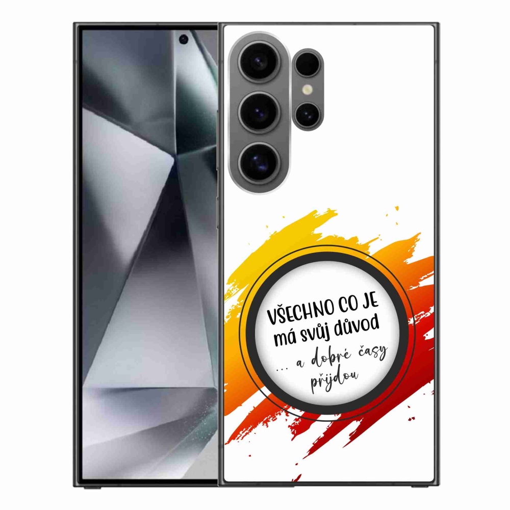 Gelový kryt mmCase na Samsung Galaxy S24 Ultra - citát 3 bílé pozadí