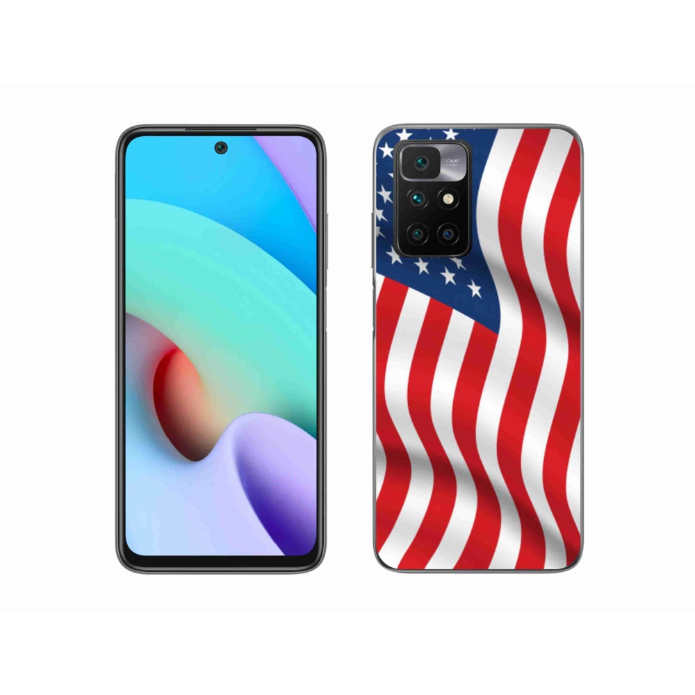 Gelový kryt mmCase na mobil Xiaomi Redmi 10/Redmi 10 (2022) - USA vlajka
