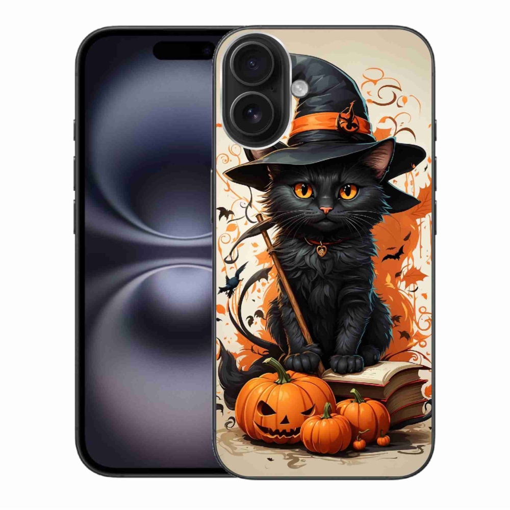 Gelový kryt mmCase na iPhone 16 Plus - kocour čaroděj