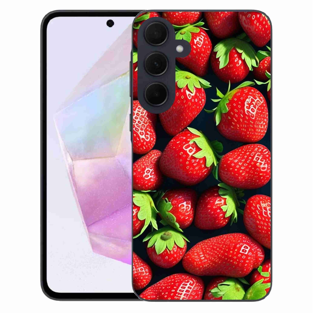 Gelový kryt mmCase na Samsung Galaxy A35 5G - jahody