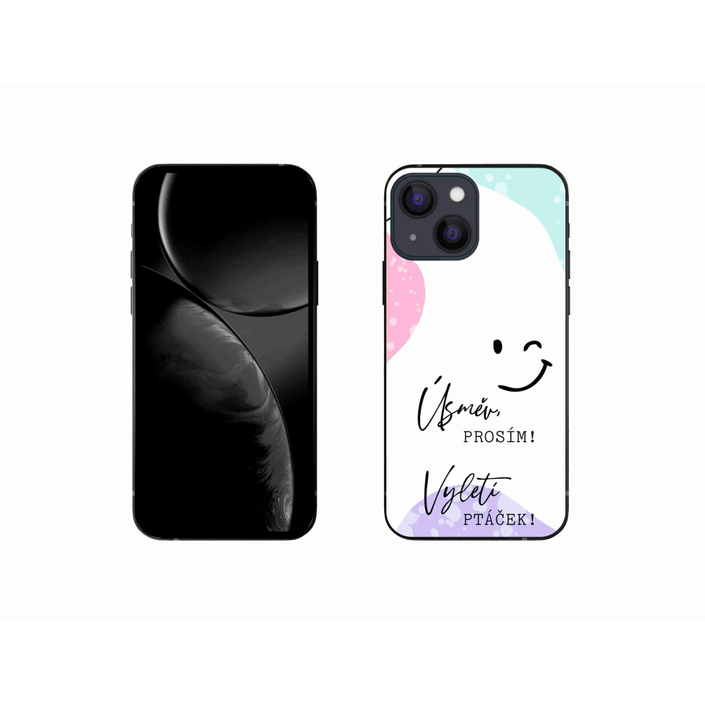 Gelový kryt mmCase na iPhone 13 mini 5.4 - vtipný text 4 bílé pozadí