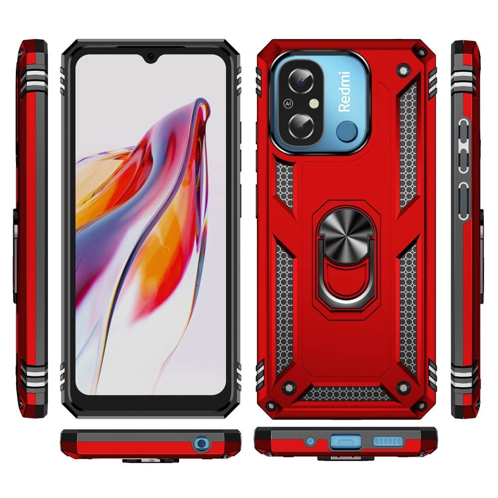 Ring odolný kryt na Xiaomi Redmi 12C - červený