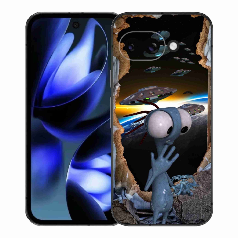 Gelový kryt mmCase na Google Pixel 9a - mimozemšťan