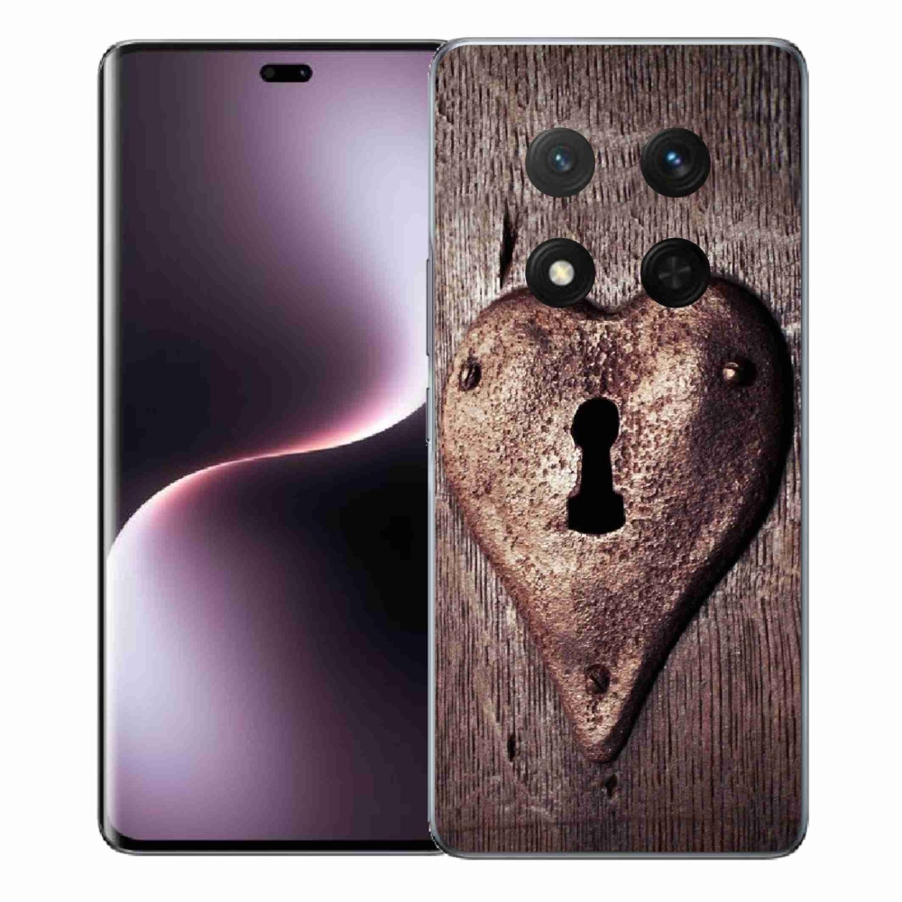 Gelový kryt mmCase na Honor Magic 7 Lite 5G - zámek ve tvaru srdce