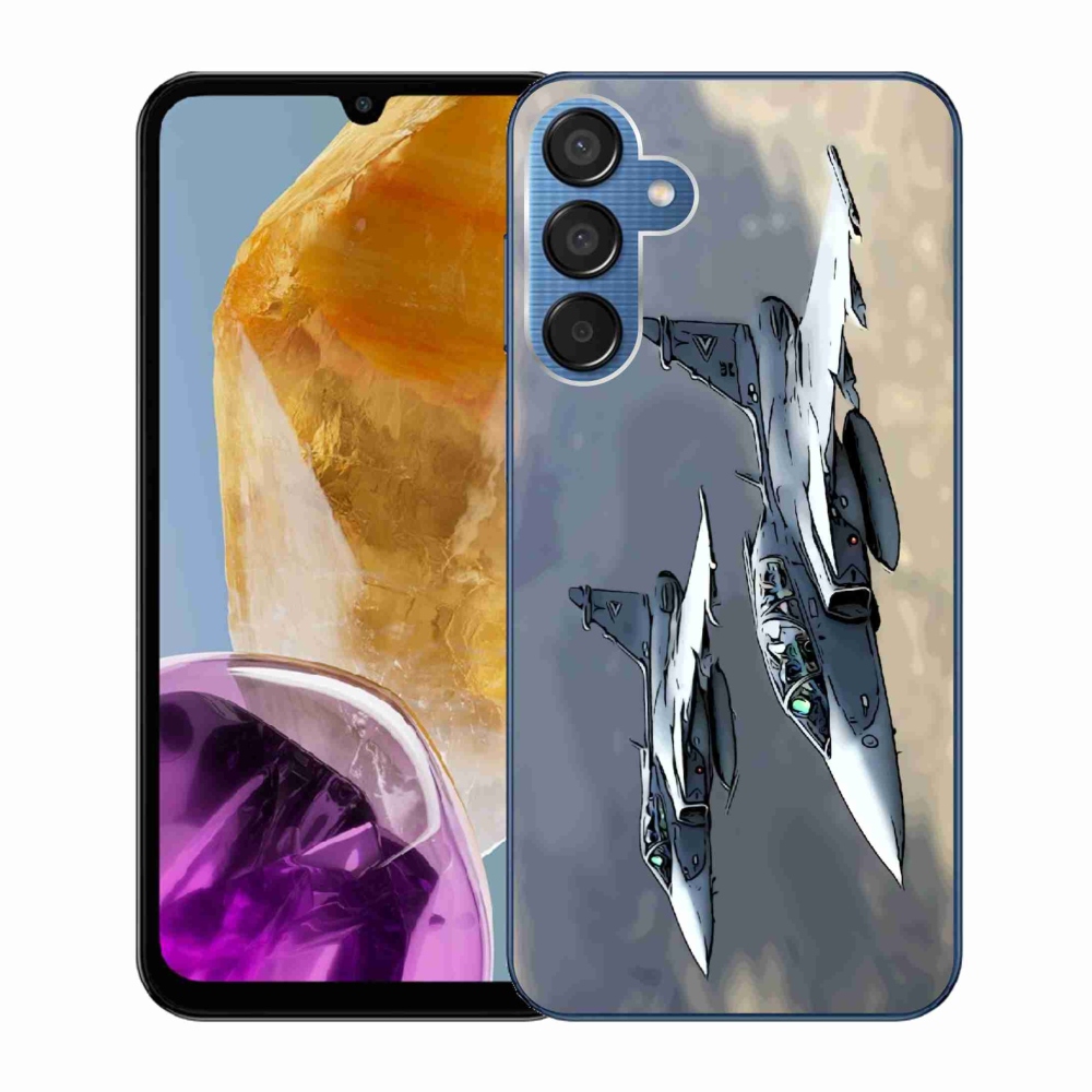 Gelový kryt mmCase na Samsung Galaxy M15 5G - stíhačky