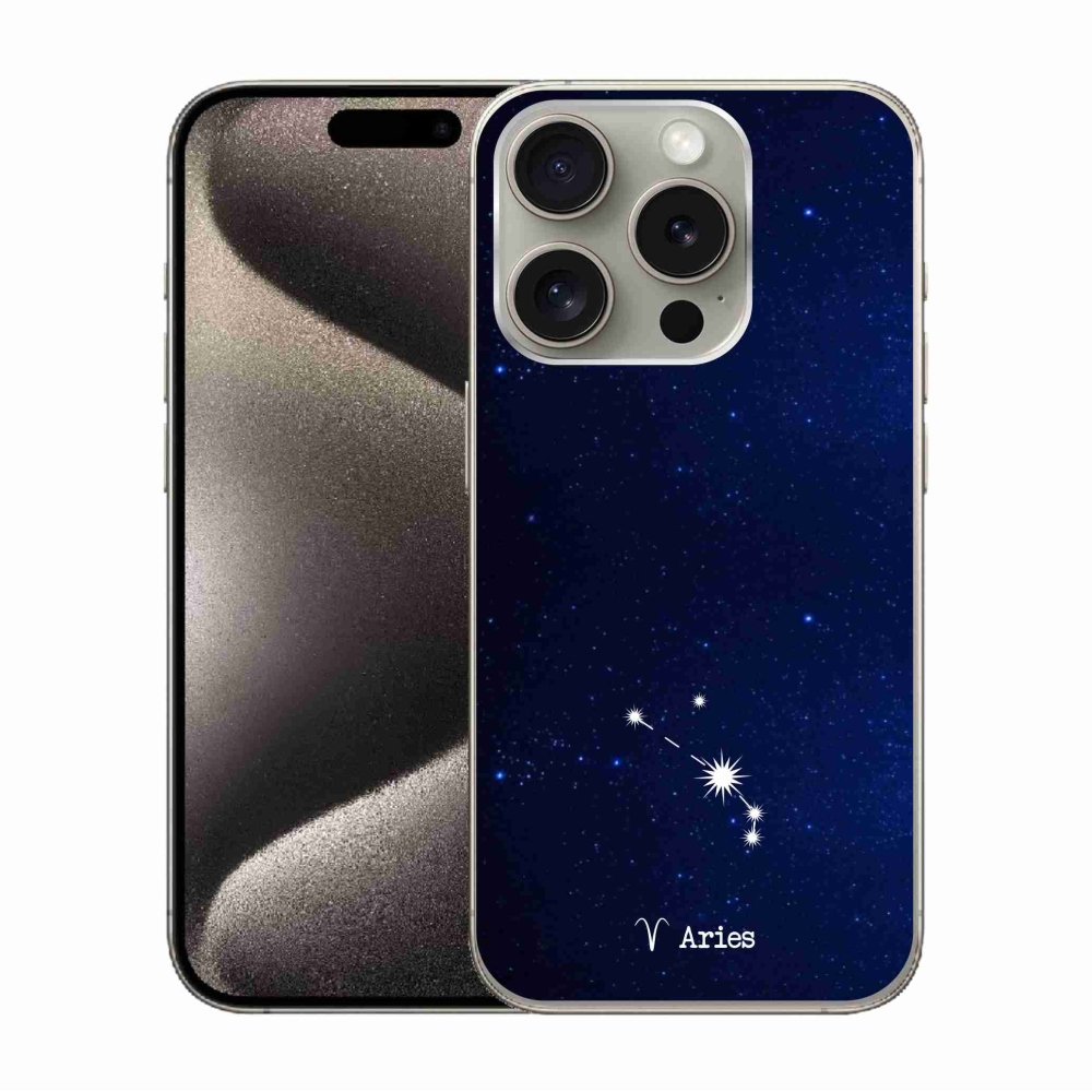 Gelový kryt mmCase na iPhone 15 Pro - souhvězdí Berana