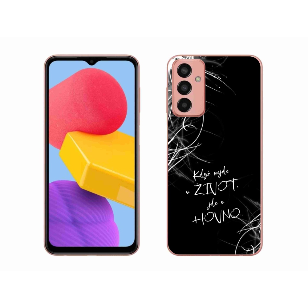 Gelový kryt mmCase na Samsung Galaxy M13 - vtipný text 16 černé pozadí