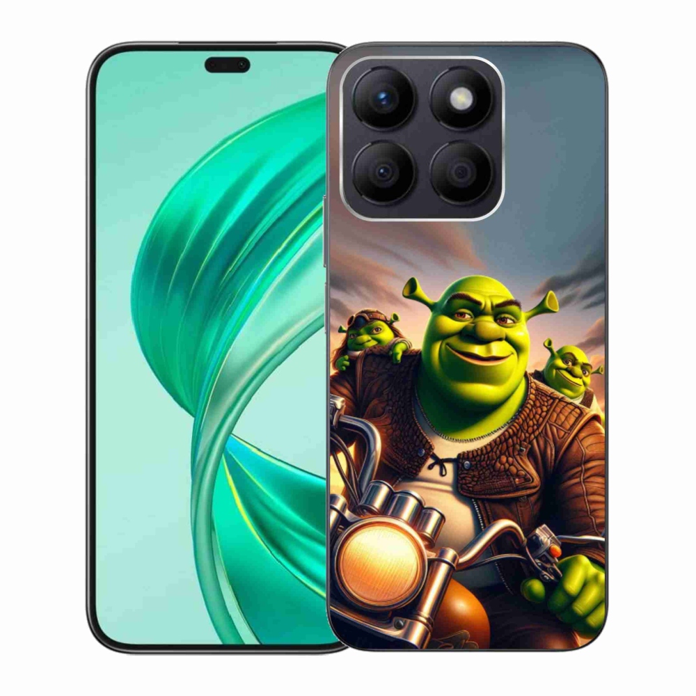 Gelový kryt mmCase na Honor X8b - shrek na motorce