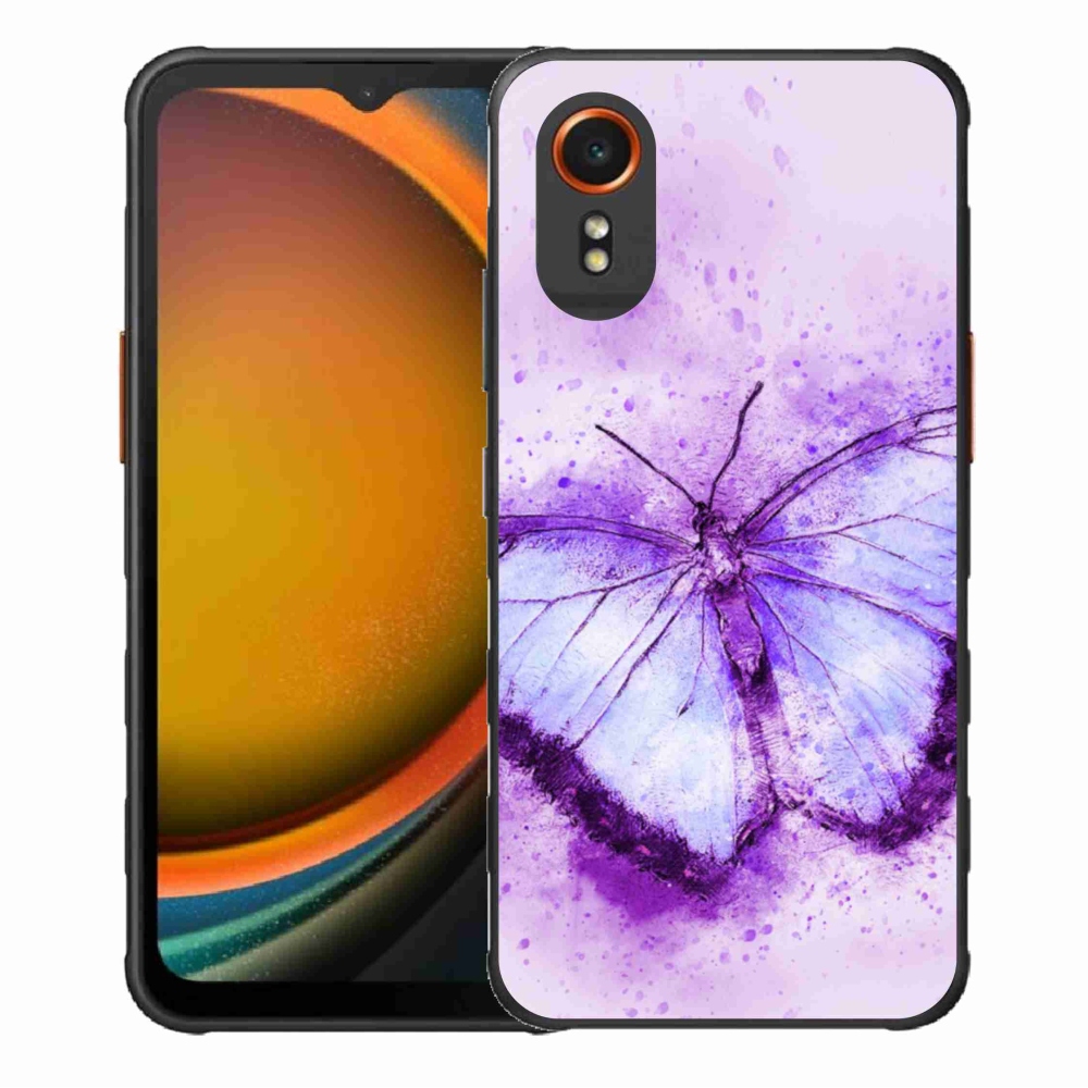 Gelový kryt mmCase na Samsung Galaxy Xcover 7 - fialový motýl