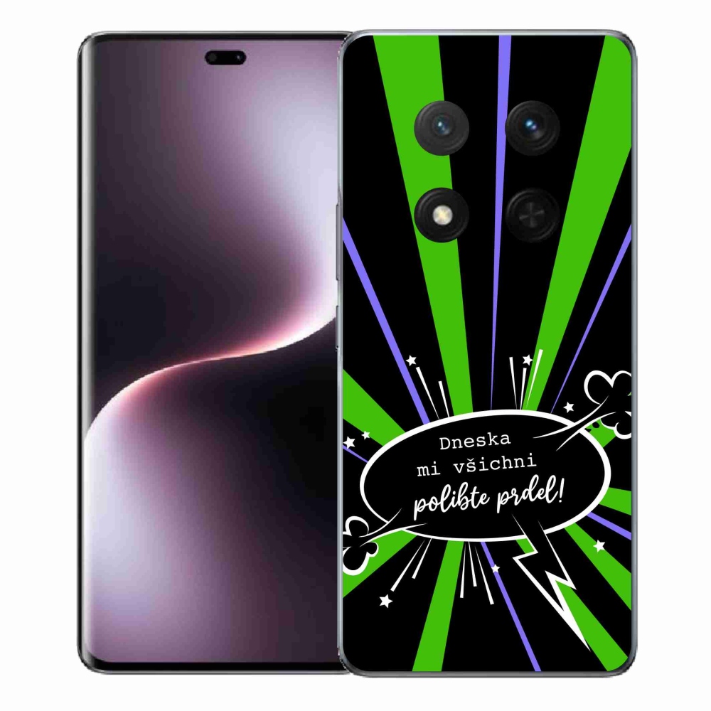 Gelový kryt mmCase na Honor Magic 7 Lite 5G - vtipný text 15 černé pozadí