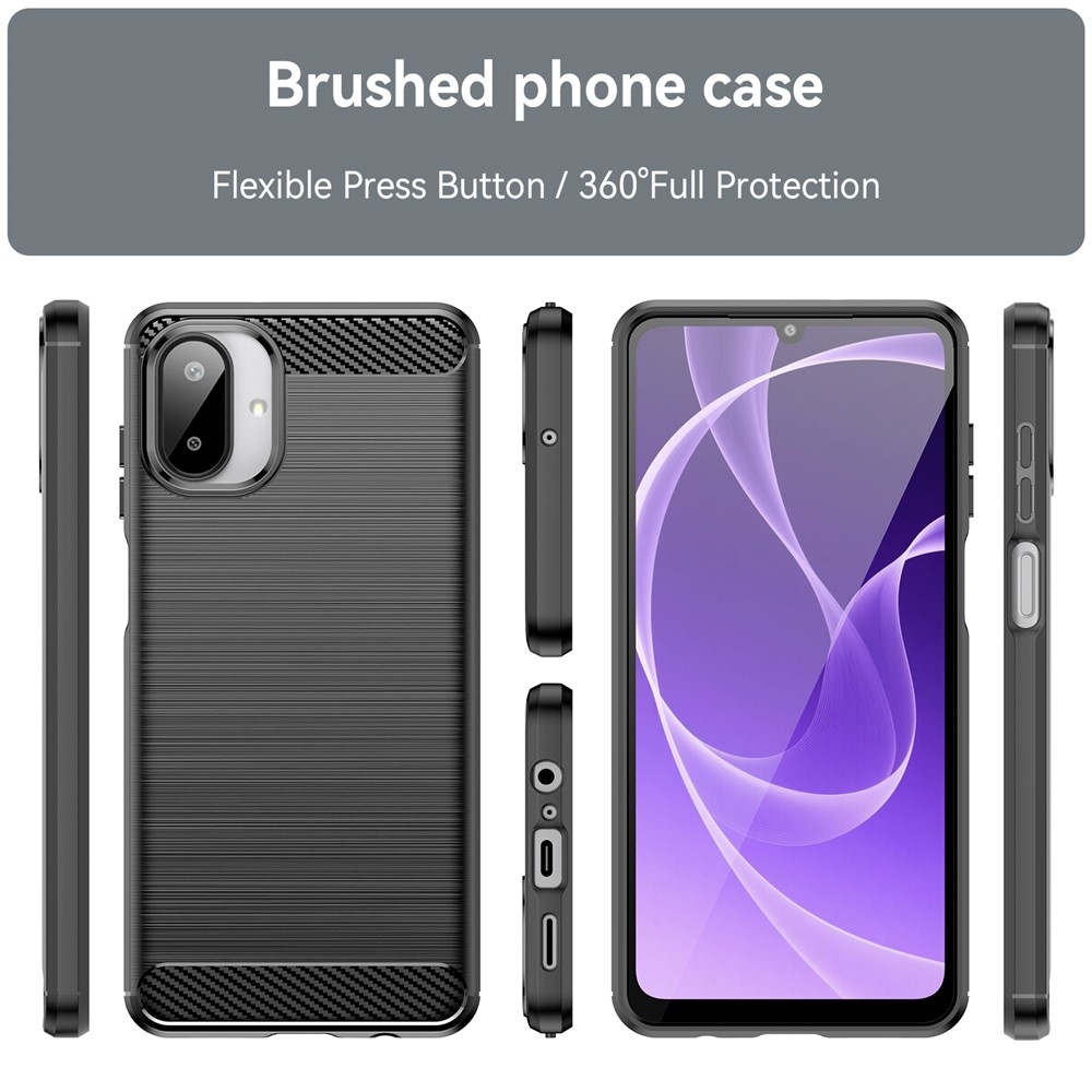 Carbon odolný gelový obal na Samsung Galaxy A07 4G - černý