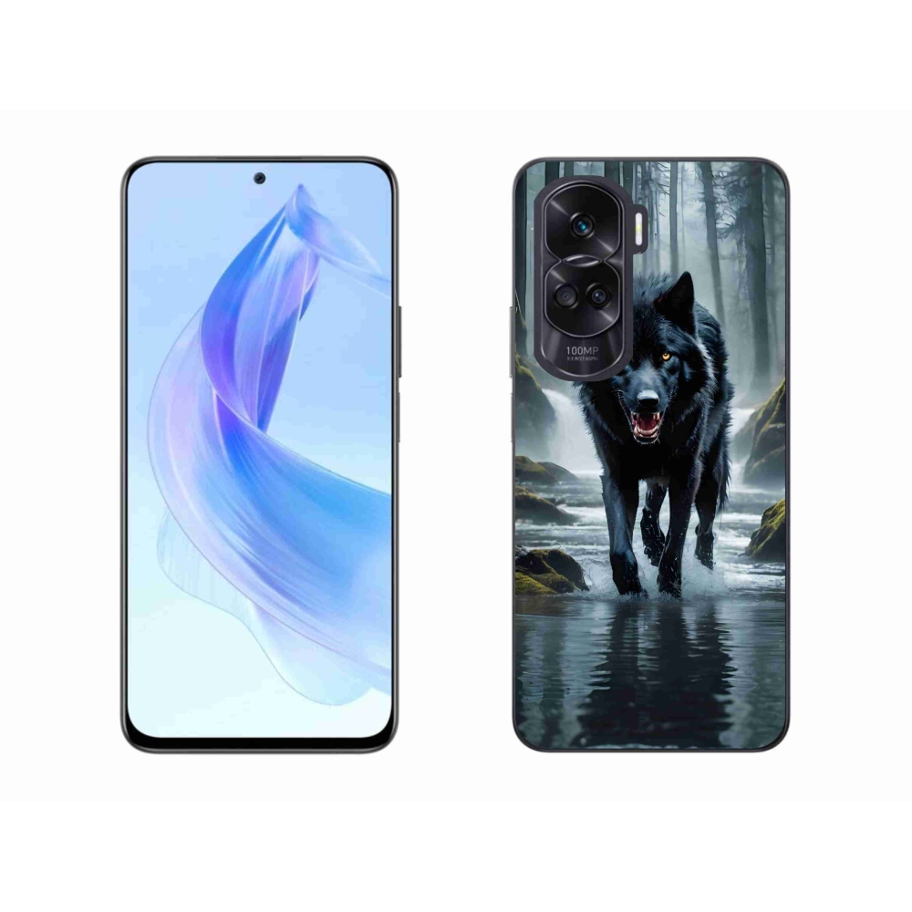 Gelový kryt mmCase na Honor 90 Lite - černý vlk