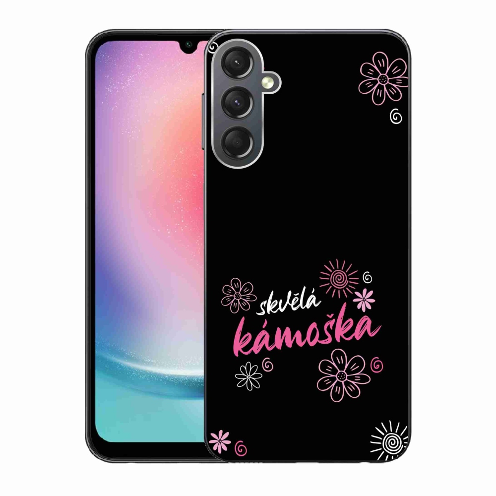 Gelový kryt mmCase na Samsung Galaxy A24 - skvělá kámoška černé pozadí