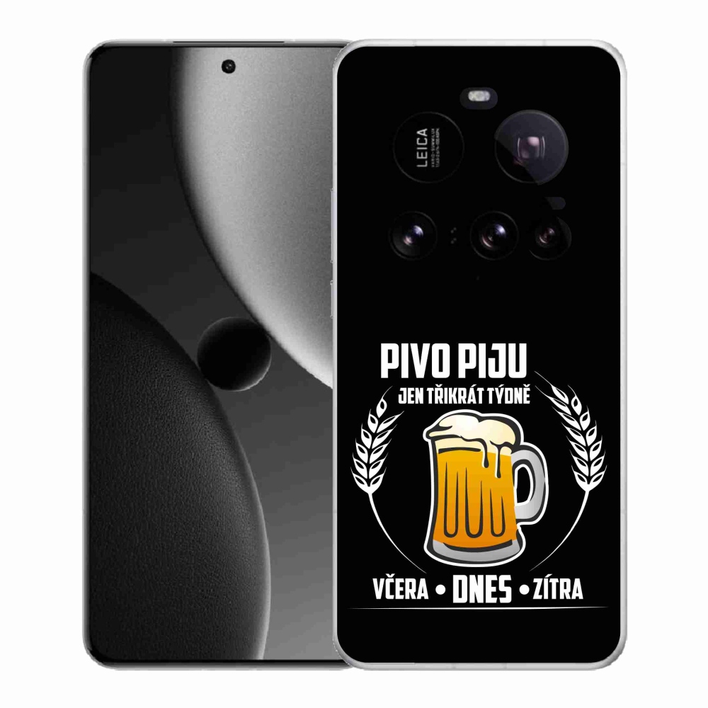 Gelový kryt mmCase na Xiaomi 15 Ultra - pivní motiv černé pozadí