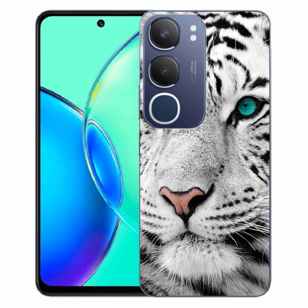 Gelový kryt mmCase na Vivo Y19s - bílý tygr