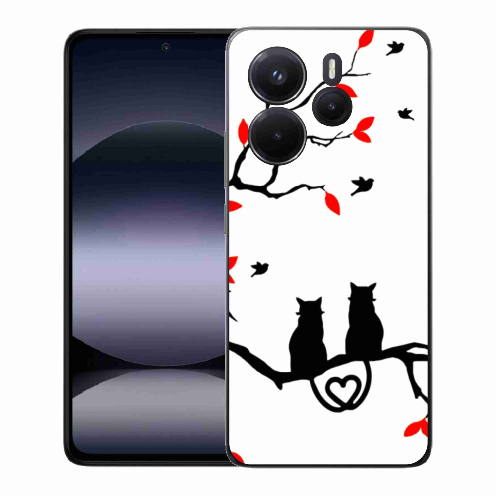Gelový kryt mmCase na Xiaomi Redmi Note 14 - kočičí láska
