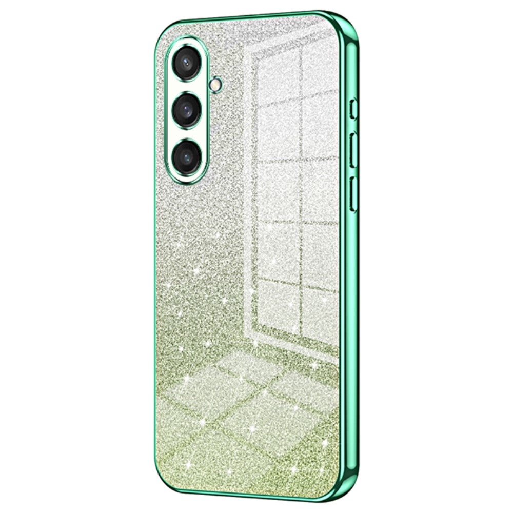 Cut gelový třpytivý obal na Samsung Galaxy S23 FE - zelený